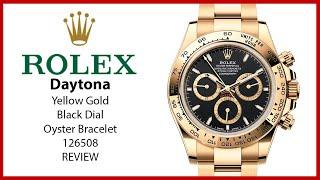 ▶ Rolex Daytona Yellow Gold Black Dial Oyster Bracelet 126508 - REVIEW