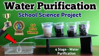 Water Purification Working Model | Science Project Ideas | Easy science experiments #science