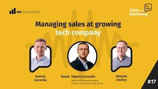 Managing sales at growing tech company