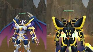 Alphamon Ouryuken (X-Antibody) vs. Ulforceveedramon X | Vaccine Battle - Digimon Masters Online