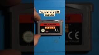 Pin clean on this Pac-Man Game Boy Advance NES classic cartridge 🪛 #retrogaming #nintendo #repair