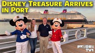 The Disney Treasure Sails into Port for the FIRST Time & A HUGE Announcement - Disney Cruise Line