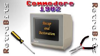 Commodore 1902 CRT Monitor Restoration: Recap, Retrobrite, and RGB mod (Part 1)