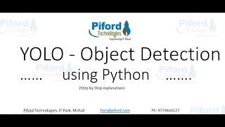 YOLO -  Object Detection Using Python