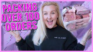 packing over 100 orders 🫶 (how I pack orders for my small business)