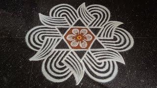 Aadi 18 special kolam  5x3 aadivelli padi kolam  aadiperukku special kolam  Rangoli kolangal