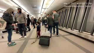 Airplane to Baggage Claim to Rental Shuttle, Denver Int Airport, Colorado (Mar 07, 2022)