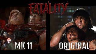 MK11 Rambo FATALITY VS Rambo 4 comparación