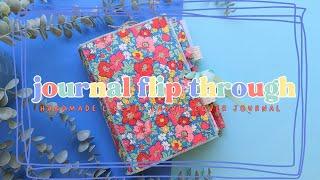 Handmade Liberty Fabric Cover Journal Flip Through | Cornflower Lane