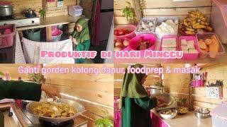 produktif di hari Minggu || ganti gorden kolong dapur, foodprep 80 rb, masak, kerumah sakit