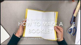 How To Make A Staple-Free Booklet