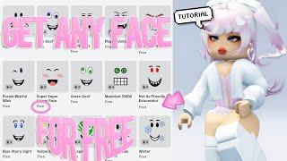 HOW TO GET ANY FACE FOR FREE ON ROBLOX 2024