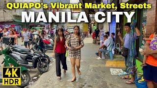 QUIAPO MANILA Streets & Markets | A Real-Life Walking Tour of DOWNTOWN MANILA, Philippines