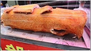 Roast Pork Crispy YUMMY in China 湛江燒豬 超脆皮 好吃 中山坦洲鎮十四村涌尾市場門外