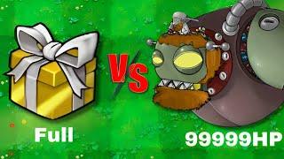 Full Plants Box Vip Vs Ultra Mega Dr. Zomboss 99999 HP, Who will win? PvZ Hybrid PK Challenge