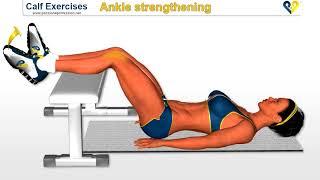 Good2go Fitness Calf exercises ankle strengthening exercise on Bench calf, muscle, leg