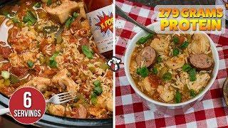 Easy Protein Packed SLOW COOKER Jambalaya