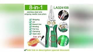 LAOA Electrician's pliers, multi-function wire stripper, 8-in-1 stainl