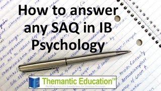 How to answer any SAQ (IB Psychology)