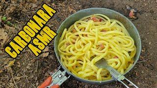 CARBONARA in the Woods ASMR - Cucinare nel bosco come a casa