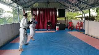 Senior Adults at Rei getting trained for karate fights,