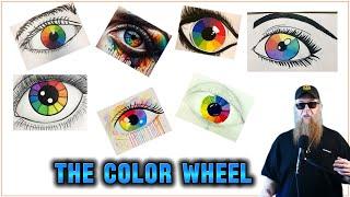 Color Wheel Eyes - Middle School Art Project for teachers and students