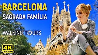 4K Barcelona (Spain) Sagrada Família Temple Walking Tour • January 2023