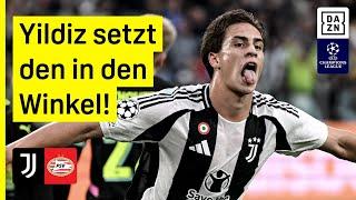 Kenan Yildiz mit Traum-Tor: Juventus Turin - PSV Eindhoven | UEFA Champions League | DAZN Highlights