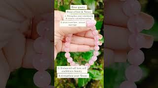 rose quartz bracelet  dm us for order #8723877425 #crystalhealing #goviral #loa #youtubeshorts