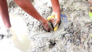 Unbelievable Amazing Oil Fishing | Two Boy Catching Eel Fish