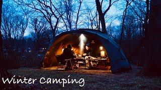 Warm during winter camping… American camping/family camping/NY/NJ/Snow Peak/Collapsible igt