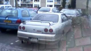 Nissan Skyline R33 GTS25t Burnout and Acceleration