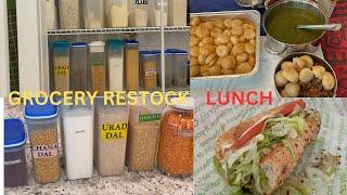 Grocery Restock | आज लंच बाहर से खाया , Pani puri #kidneypatient | Sweet Simple Life in USA