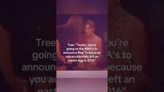 Taylor Swift's reaction when she found out that she was announcing Reputation TV at the AMAs