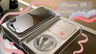 Unboxing iPhone XR + Case (2021|White aesthetic)