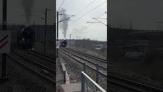 60163 “Tornado” passing Dock Hills Level Crossing with a nice whistle #class455 #steamtrain #train