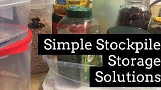 Simple Stockpile Storage Solutions/ FREE and Cheap Food Storage/Dollar Tree Ideas