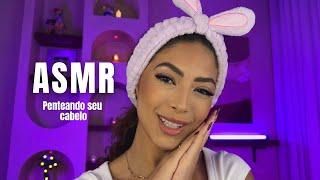 ASMR - Penteado seu cabelo até você dormir  ( Sons reais )