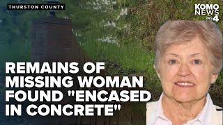 Remains of missing Washington woman found "encased in concrete" under newly-built shed