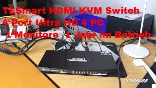 TESmart HDMI KVM Switch 4 Port Ultra HD 4 PC  1 Monitore  1 Jahr im Betrieb