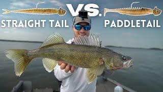 The BEST Walleye Plastic? - Straight Tail vs. Paddle Tail