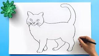 Simple Cat Drawing