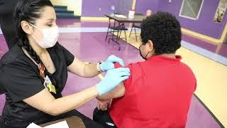 Students Receive Flu Shots at Leyendecker Elementary School