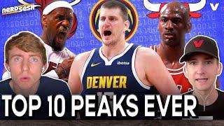 Top 10 Peaks in NBA History: How high is Nikola Jokic? Is Jordan or LeBron No. 1? | Nerd Sesh