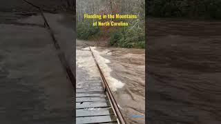 River Flooding over Bridge on the South Toe River from Hurricane Nicole