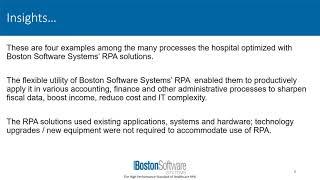 RPA:  4 Revenue Cycle & Financial Management Solutions for Hospitals - Boston Software Systems RPA
