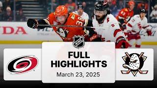 NHL Highlights | Hurricanes vs. Ducks | March 23, 2025