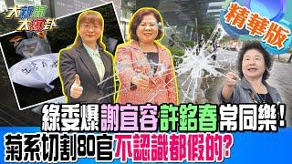 綠委爆謝宜容許銘春常同樂!菊系切割80官不認識都假的?【#大新聞大爆卦】精華版6 20241122 @大新聞大爆卦HotNewsTalk