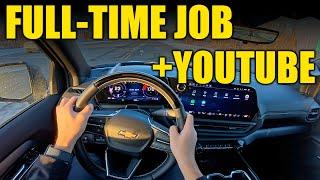 How To Work A Full-Time Job AND YouTube | Sunset Drives Ep. 3