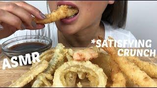 Deluxe Assorted Tempura | ASMR *Satisfying Crunch Eating Sounds| N.E Let's Eat